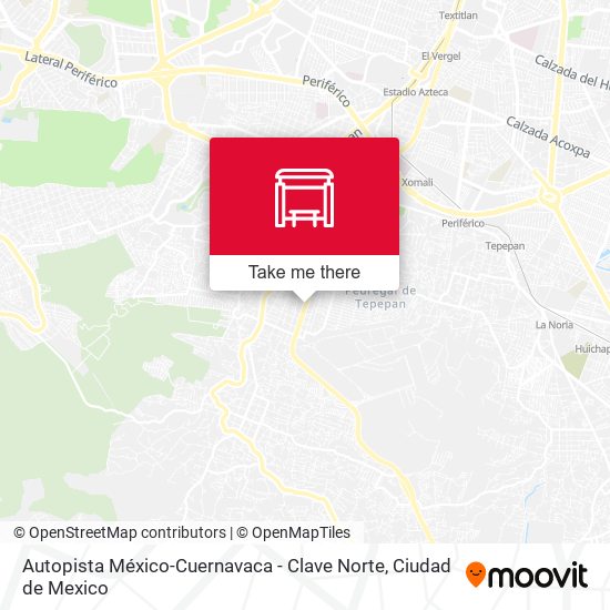 Mapa de Autopista México-Cuernavaca - Clave Norte