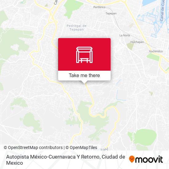 Autopista México-Cuernavaca Y Retorno map
