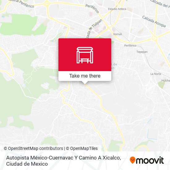 Autopista México-Cuernavac Y Camino A Xicalco map
