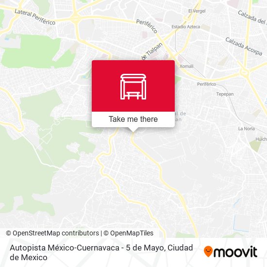 Autopista México-Cuernavaca - 5 de Mayo map