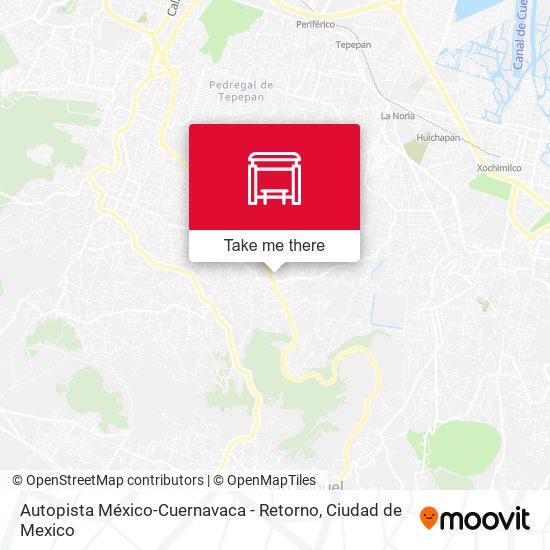 Autopista México-Cuernavaca - Retorno map