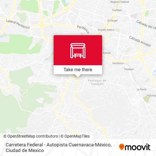 Mapa de Carretera Federal - Autopista Cuernavaca-México