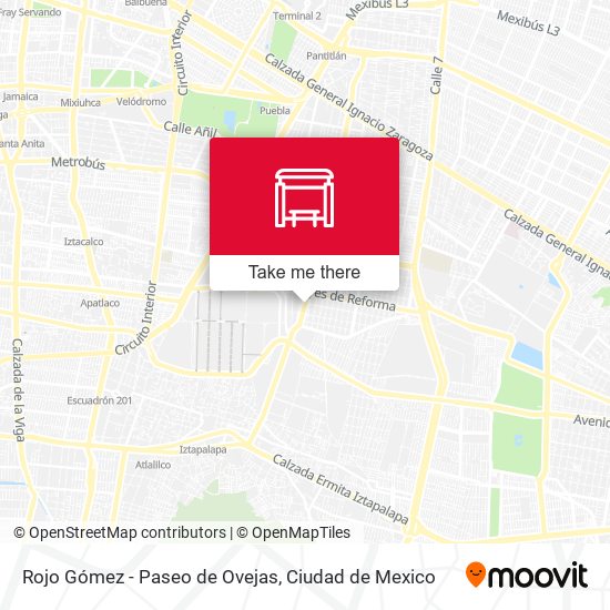 Rojo Gómez - Paseo de Ovejas map