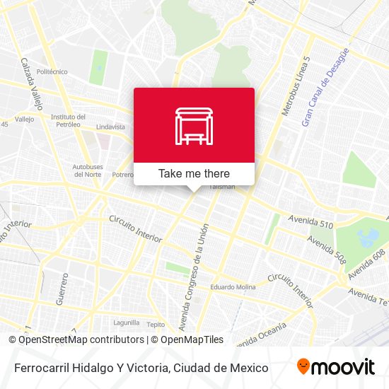 Ferrocarril Hidalgo Y Victoria map