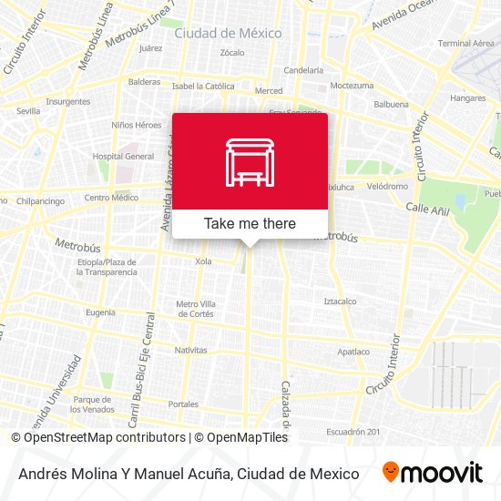 Andrés Molina Y Manuel Acuña map