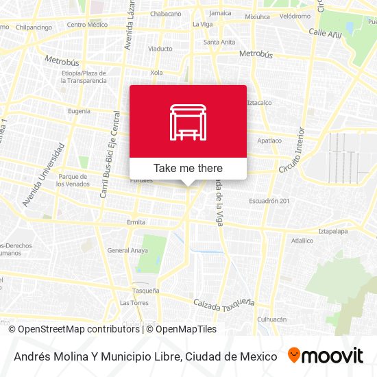 Andrés Molina Y Municipio Libre map