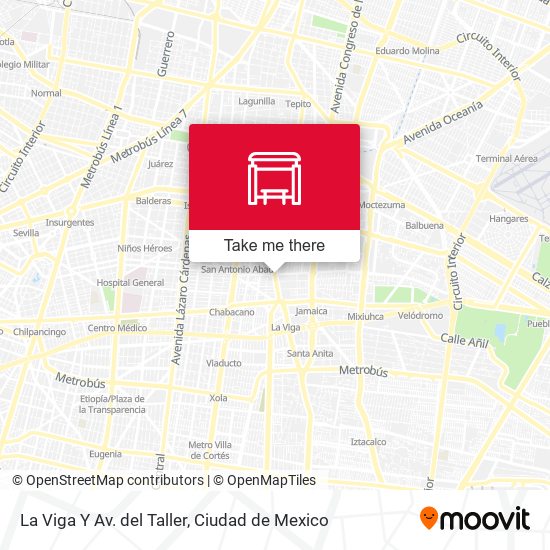 La Viga Y Av. del Taller map