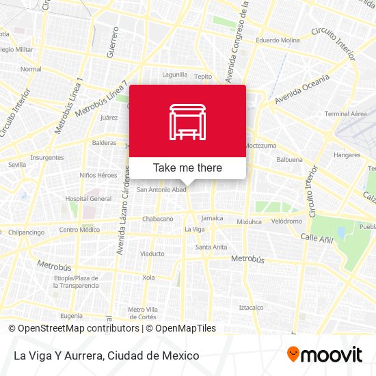 La Viga Y Aurrera map
