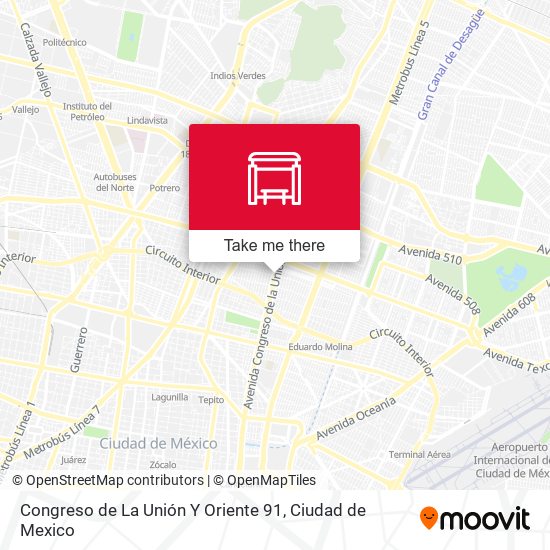 Congreso de La Unión Y Oriente 91 map