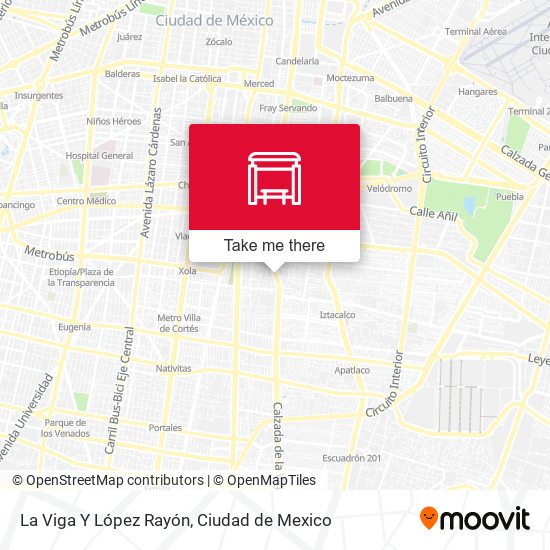 Mapa de La Viga Y López Rayón
