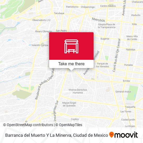 Barranca del Muerto Y La Minerva map