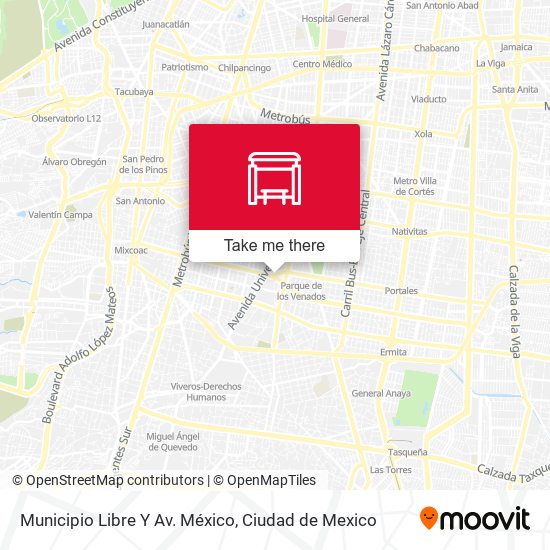 Municipio Libre Y Av. México map