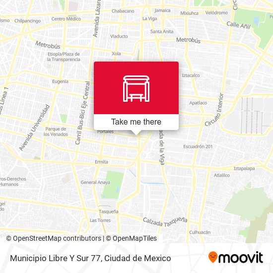 Municipio Libre Y Sur 77 map