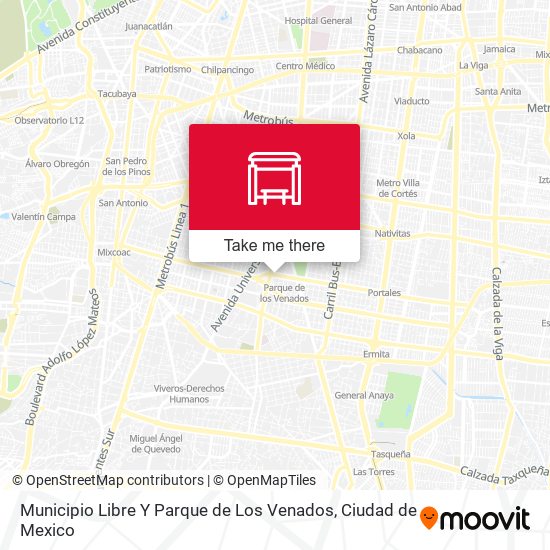 Municipio Libre Y Parque de Los Venados map