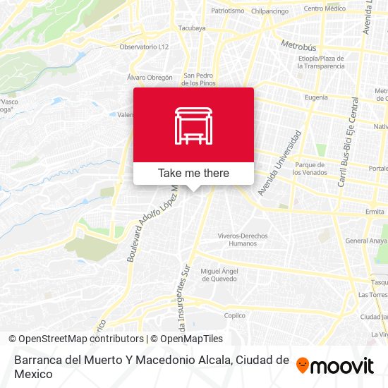 Mapa de Barranca del Muerto Y Macedonio Alcala