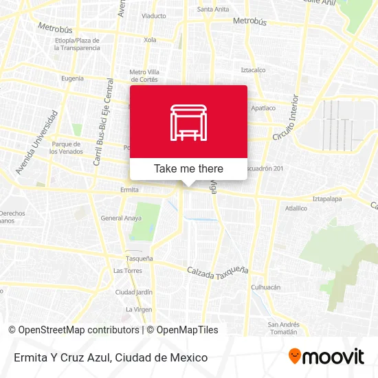 Ermita Y Cruz Azul map