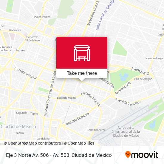 Eje 3 Norte Av. 506 - Av. 503 map