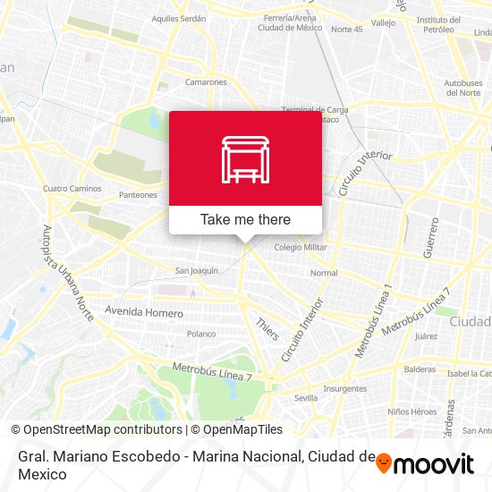 Mapa de Gral. Mariano Escobedo - Marina Nacional
