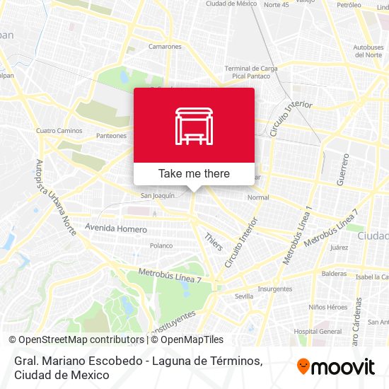 Mapa de Gral. Mariano Escobedo - Laguna de Términos