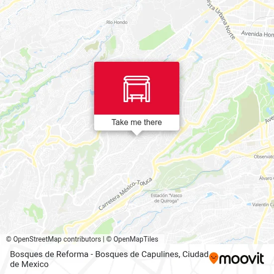 Bosques de Reforma - Bosques de Capulines map