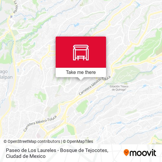 Paseo de Los Laureles - Bosque de Tejocotes map