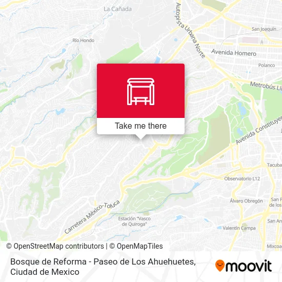 Bosque de Reforma - Paseo de Los Ahuehuetes map