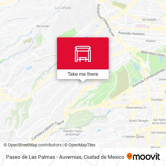 Paseo de Las Palmas - Auvernias map
