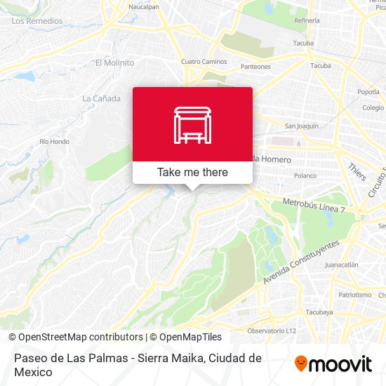 Mapa de Paseo de Las Palmas - Sierra Maika