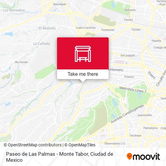 Mapa de Paseo de Las Palmas - Monte Tabor