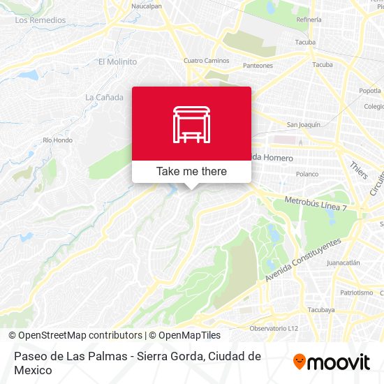 Paseo de Las Palmas - Sierra Gorda map