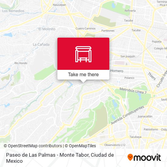 Mapa de Paseo de Las Palmas - Monte Tabor