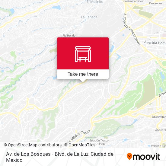 Av. de Los Bosques - Blvd. de La Luz map