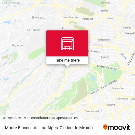 Monte Blanco - de Los Alpes map