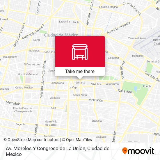 Av. Morelos Y Congreso de La Unión map