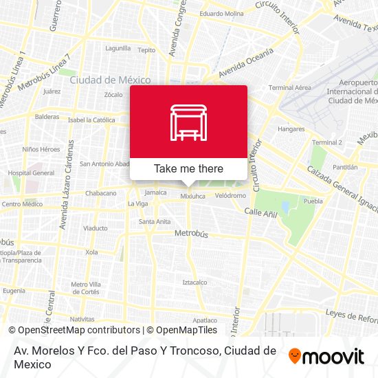 Av. Morelos Y Fco. del Paso Y Troncoso map