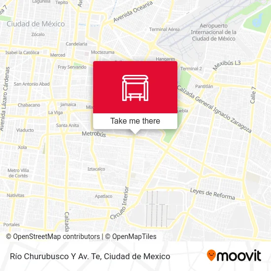 Río Churubusco Y Av. Te map