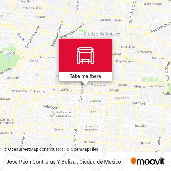 José Peon Contreras Y Bolivar map