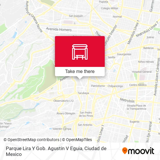 Parque Lira Y Gob. Agustín V Eguia map