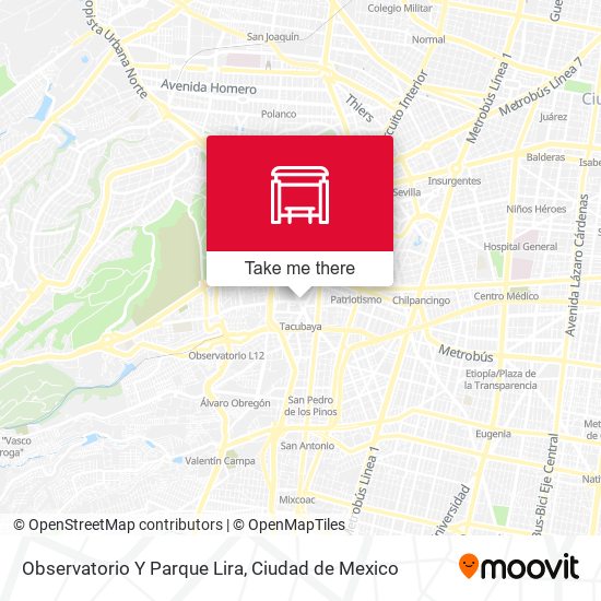 Mapa de Observatorio Y Parque Lira