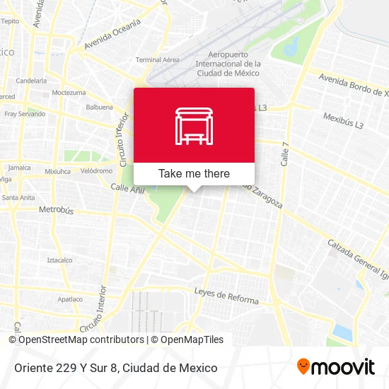 Oriente 229 Y Sur 8 map