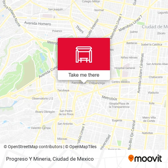 Progreso Y Mineria map