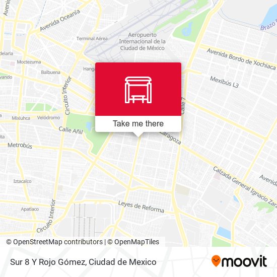 Mapa de Sur 8 Y Rojo Gómez