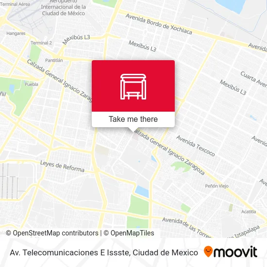 Av. Telecomunicaciones E Issste map