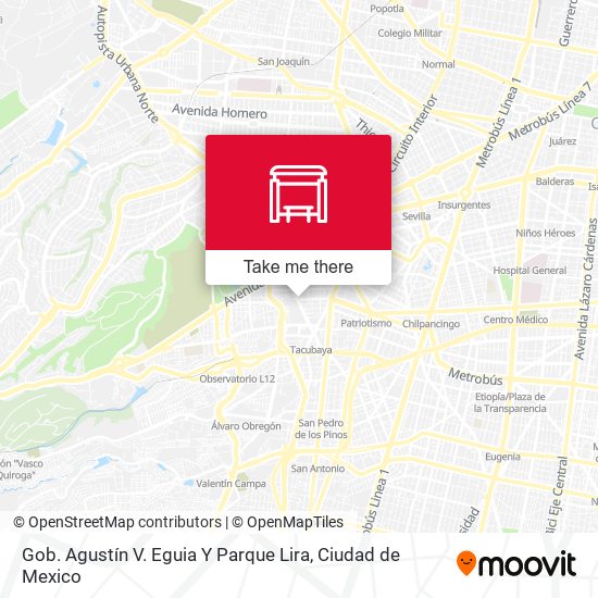 Mapa de Gob. Agustín V. Eguia Y Parque Lira