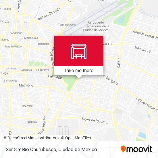 Sur 8 Y Río Churubusco map
