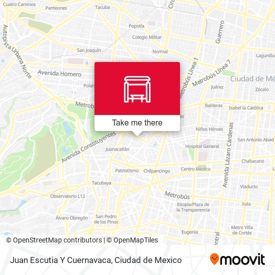 Mapa de Juan Escutia Y Cuernavaca