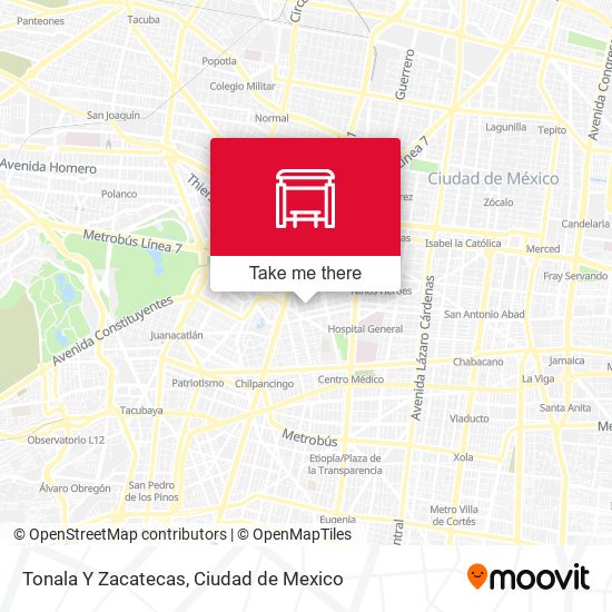 Mapa de Tonala Y Zacatecas