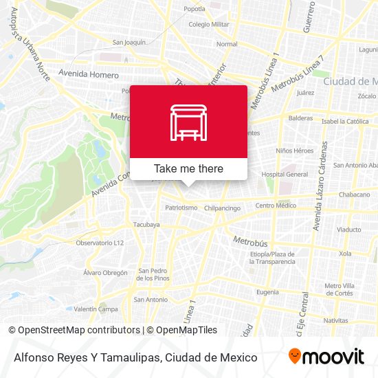 Alfonso Reyes Y Tamaulipas map