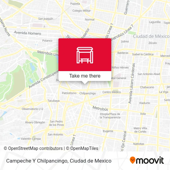 Campeche Y Chilpancingo map