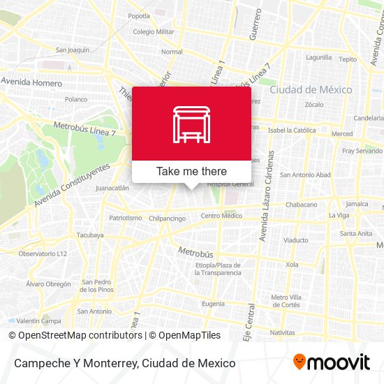 Campeche Y Monterrey map